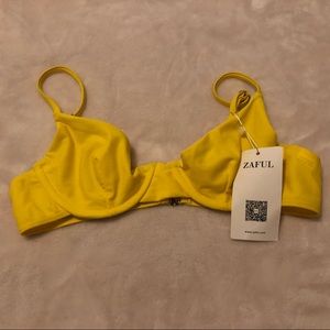 Zaful Yellow Bikini Top